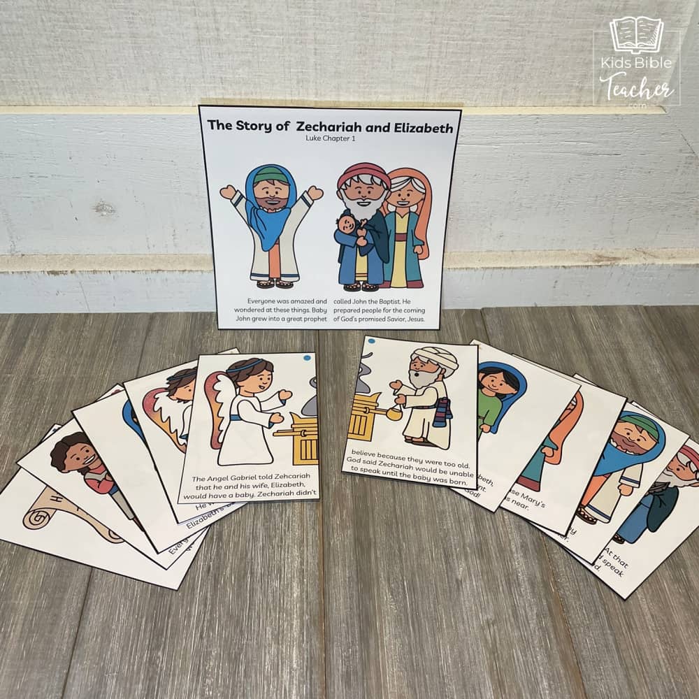 Zechariah and Elizabeth Booklet Bible Story Craft