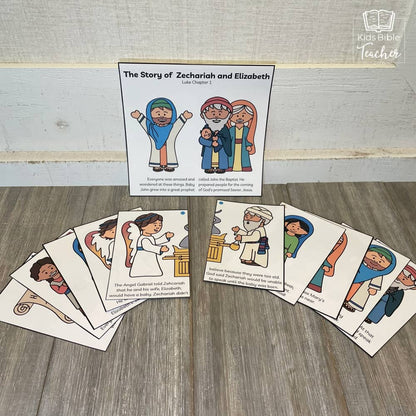 Zechariah and Elizabeth Booklet Bible Story Craft