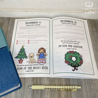 December Journal Pages with Bible Verses - Christmas Journal Pages for Advent