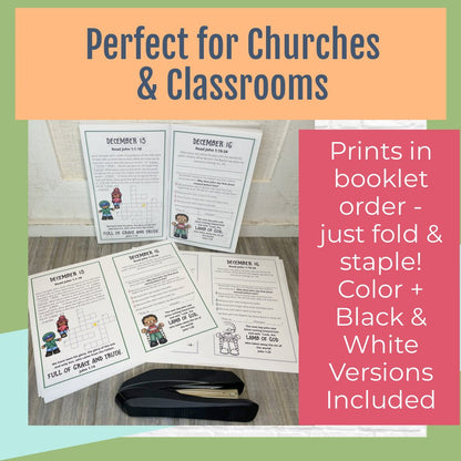 December Journal Pages with Bible Verses - Christmas Journal Pages for Advent