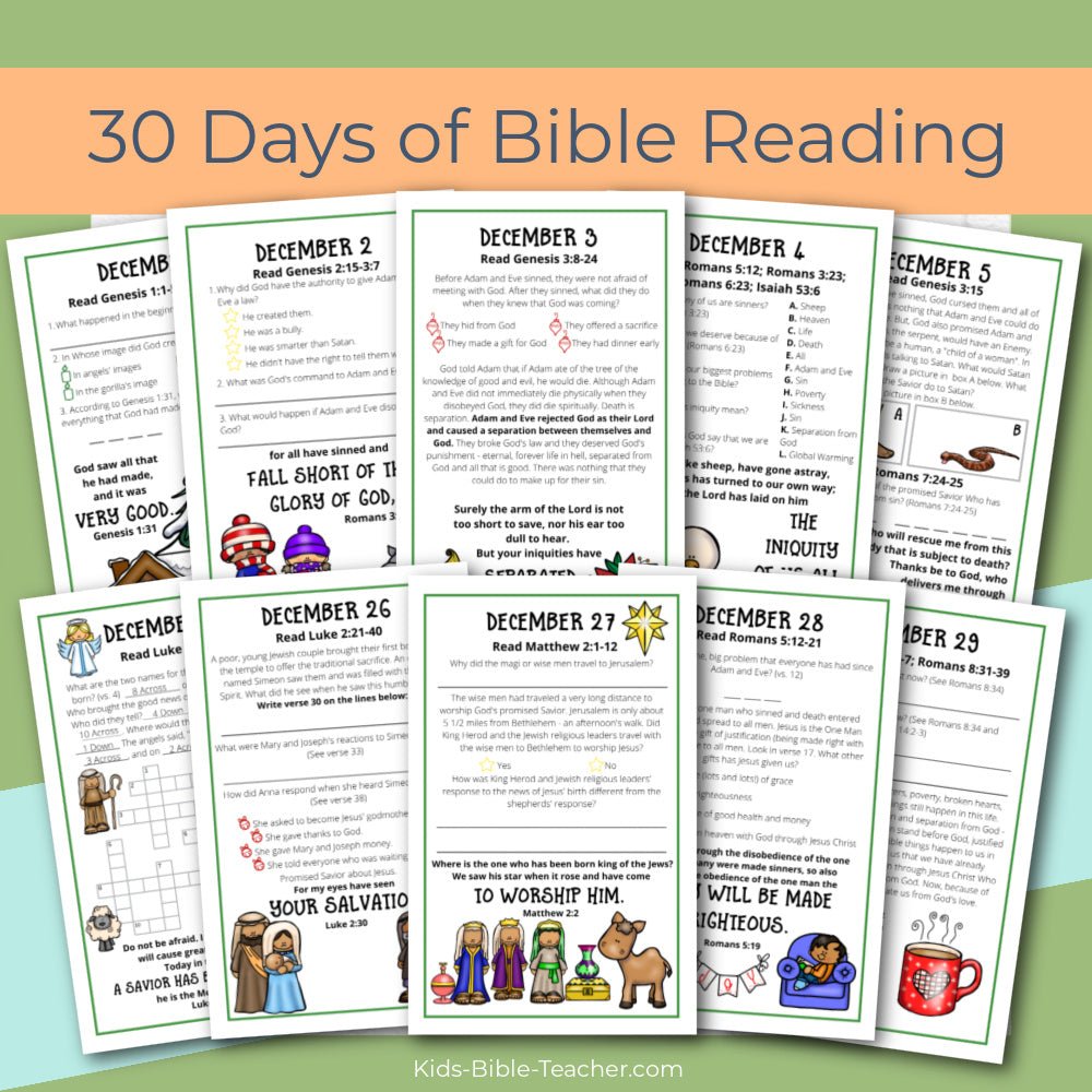 December Journal Pages with Bible Verses - Christmas Journal Pages for Advent