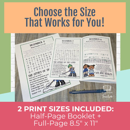 December Journal Pages with Bible Verses - Christmas Journal Pages for Advent