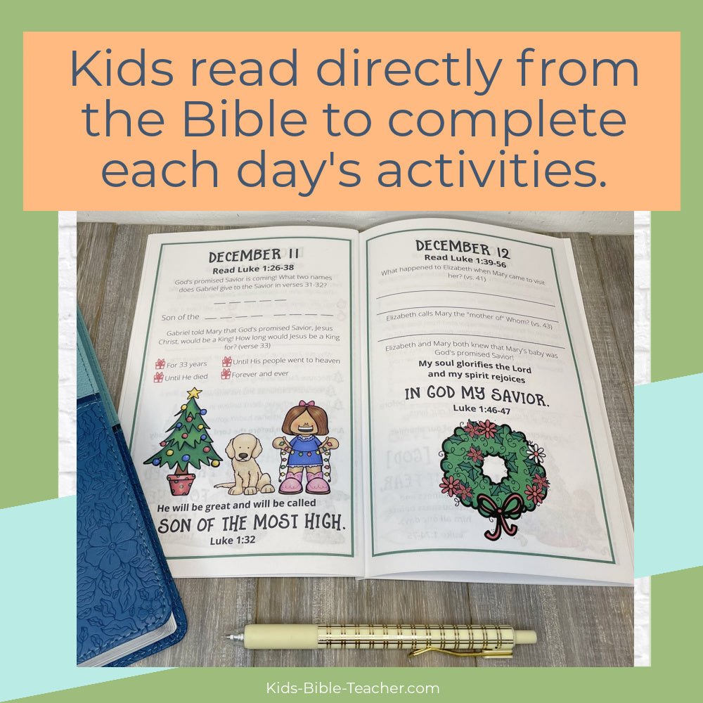 December Journal Pages with Bible Verses - Christmas Journal Pages for Advent