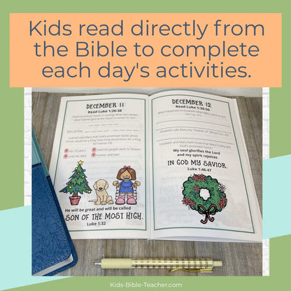 December Journal Pages with Bible Verses - Christmas Journal Pages for Advent