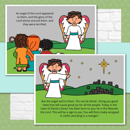 The Story of the Shepherds Posters and Mini Cards for Christmas - Bible Nativity Story