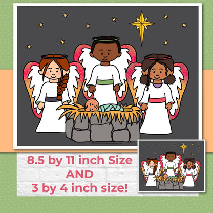 The Story of the Shepherds Posters and Mini Cards for Christmas - Bible Nativity Story