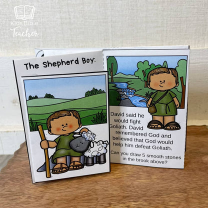 David and Goliath Mini Book Bible Craft for Kids