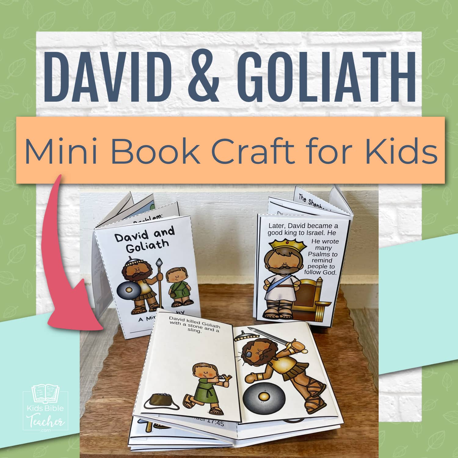 David and Goliath Mini Book Bible Craft for Kids