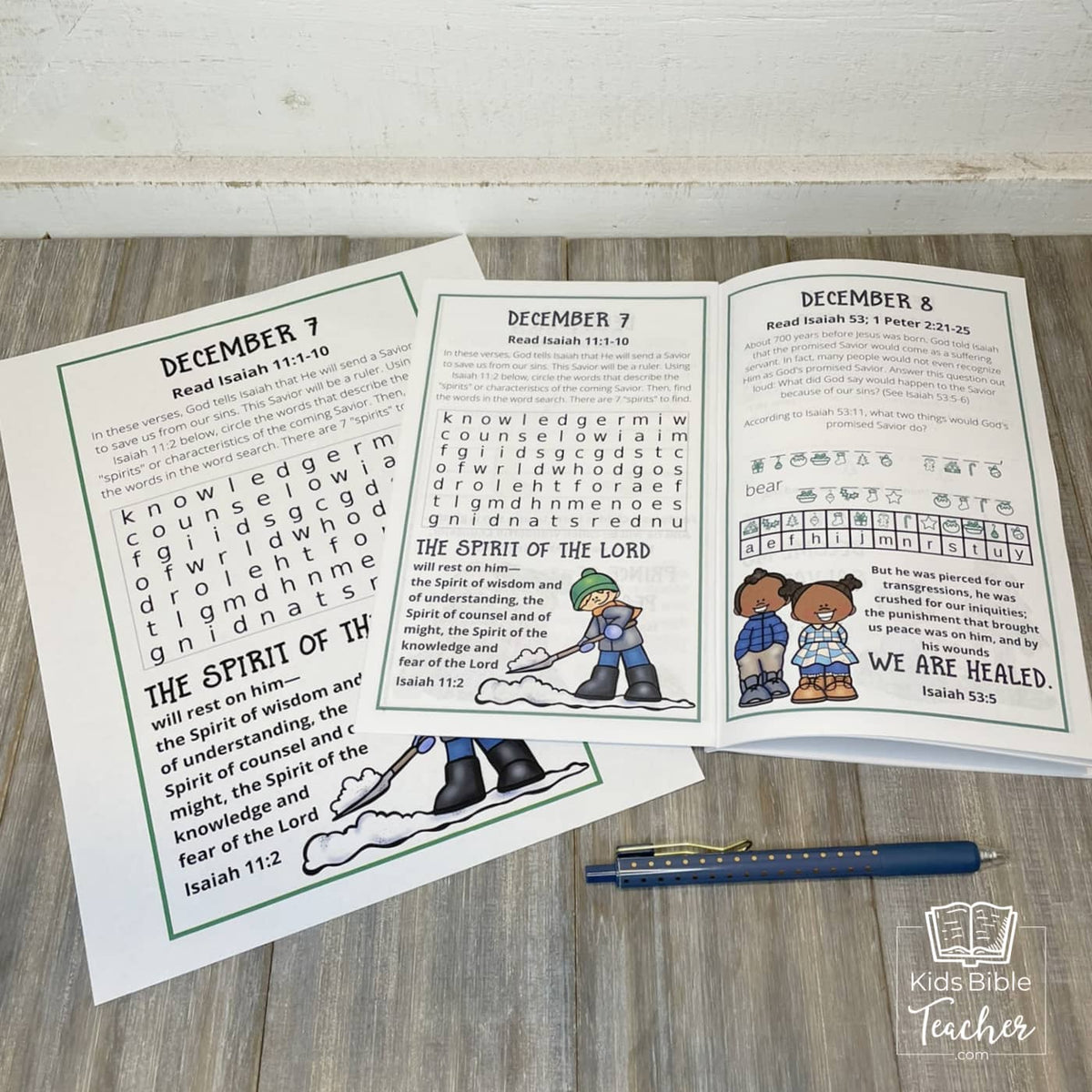 December Journal Pages with Bible Verses - Christmas Journal Pages for Advent