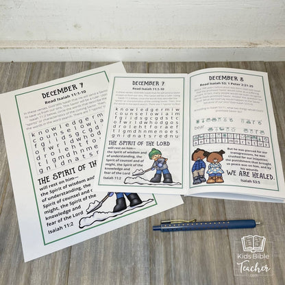 December Journal Pages with Bible Verses - Christmas Journal Pages for Advent