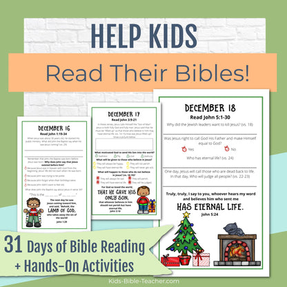 December Journal Pages with Bible Verses - Christmas Journal Pages for Advent
