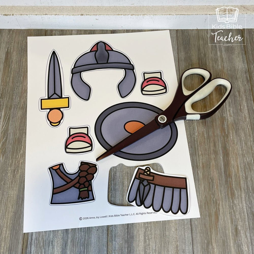 Armor of God Cut and Paste Bible Craft for Kids