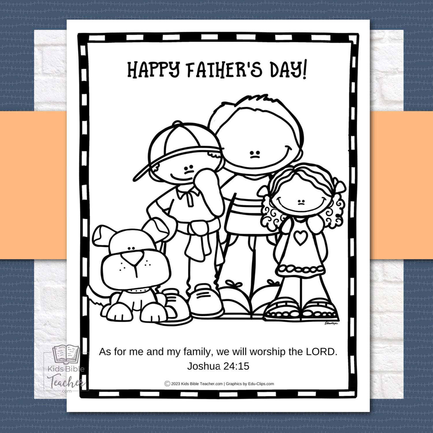 Fathers Day Worksheets Bible Activity Pages for Kids