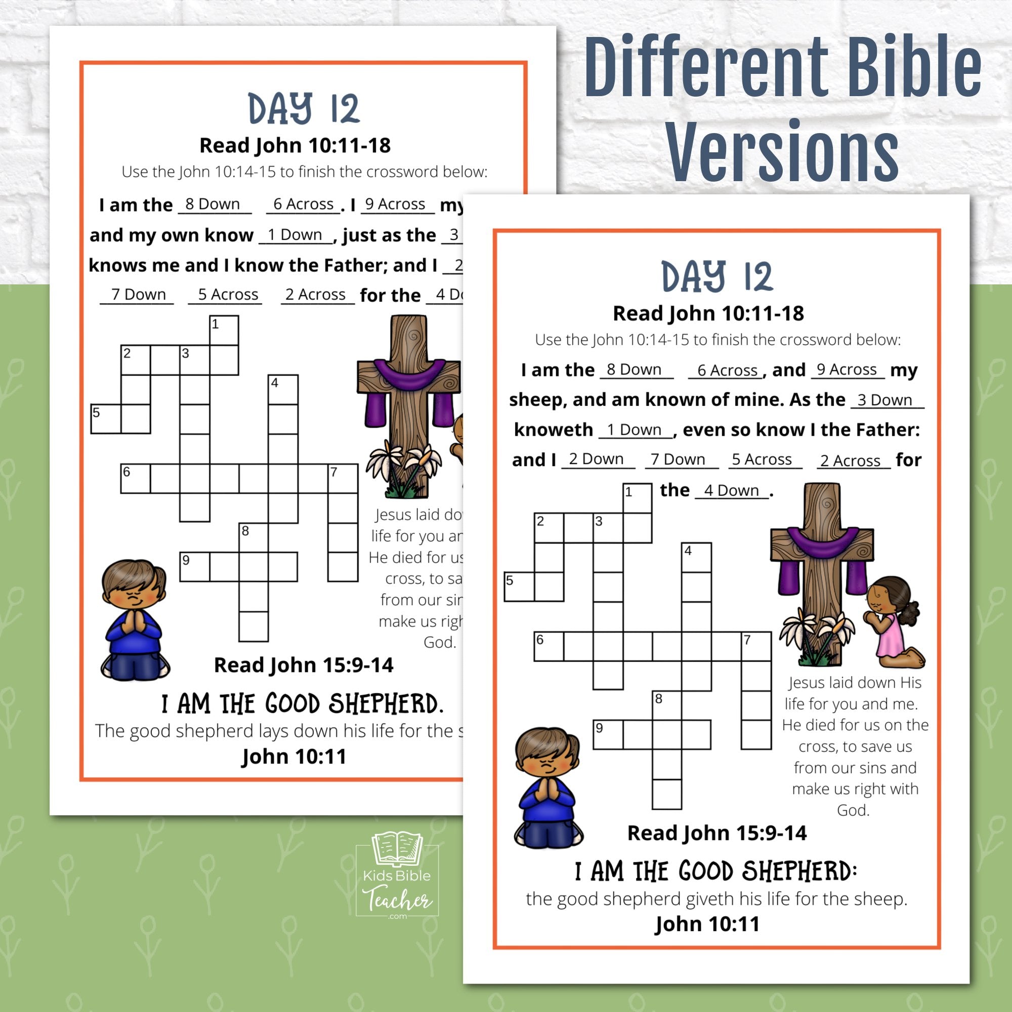 Fear Not Bible Reading Journal Pages for Elementary Kids