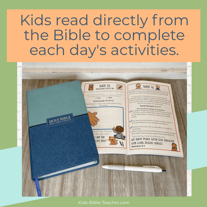 Fear Not Bible Reading Journal Pages for Elementary Kids