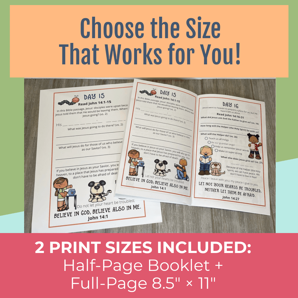 Fear Not Bible Reading Journal Pages for Elementary Kids