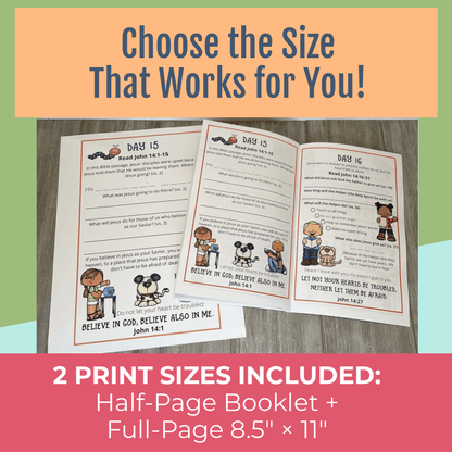 Fear Not Bible Reading Journal Pages for Elementary Kids