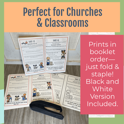 Fear Not Bible Reading Journal Pages for Elementary Kids