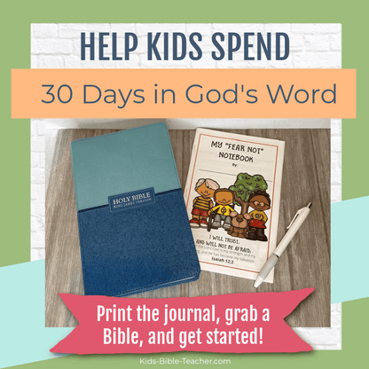 Fear Not Bible Reading Journal Pages for Elementary Kids
