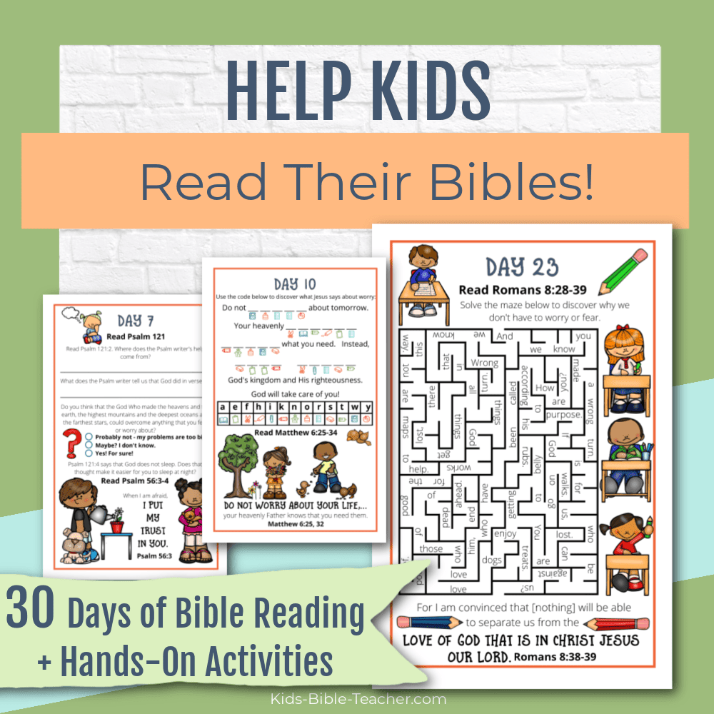 Fear Not Bible Reading Journal Pages for Elementary Kids