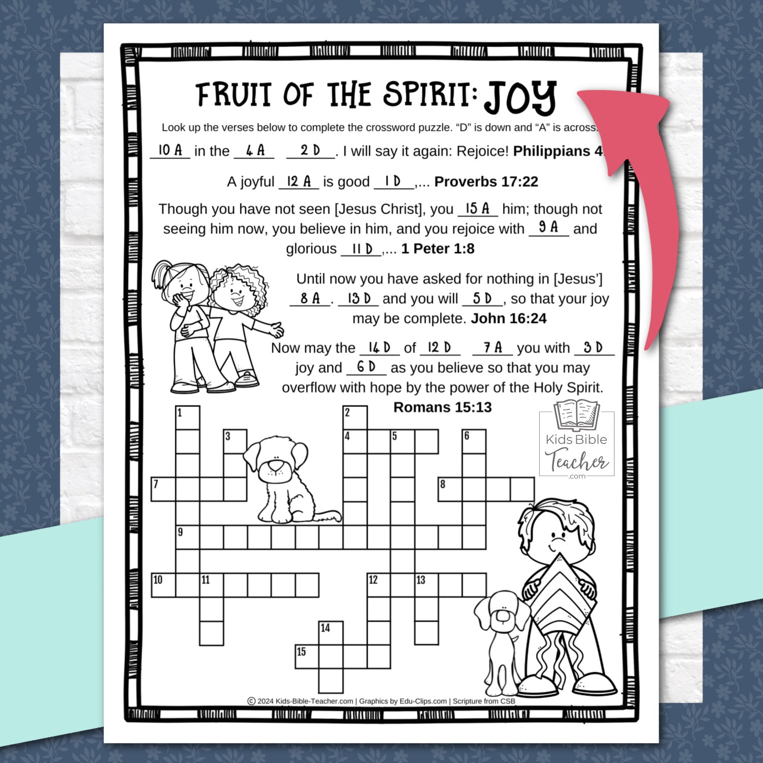 Fruit of the Spirit Activity Pages Kids Bible Teacher