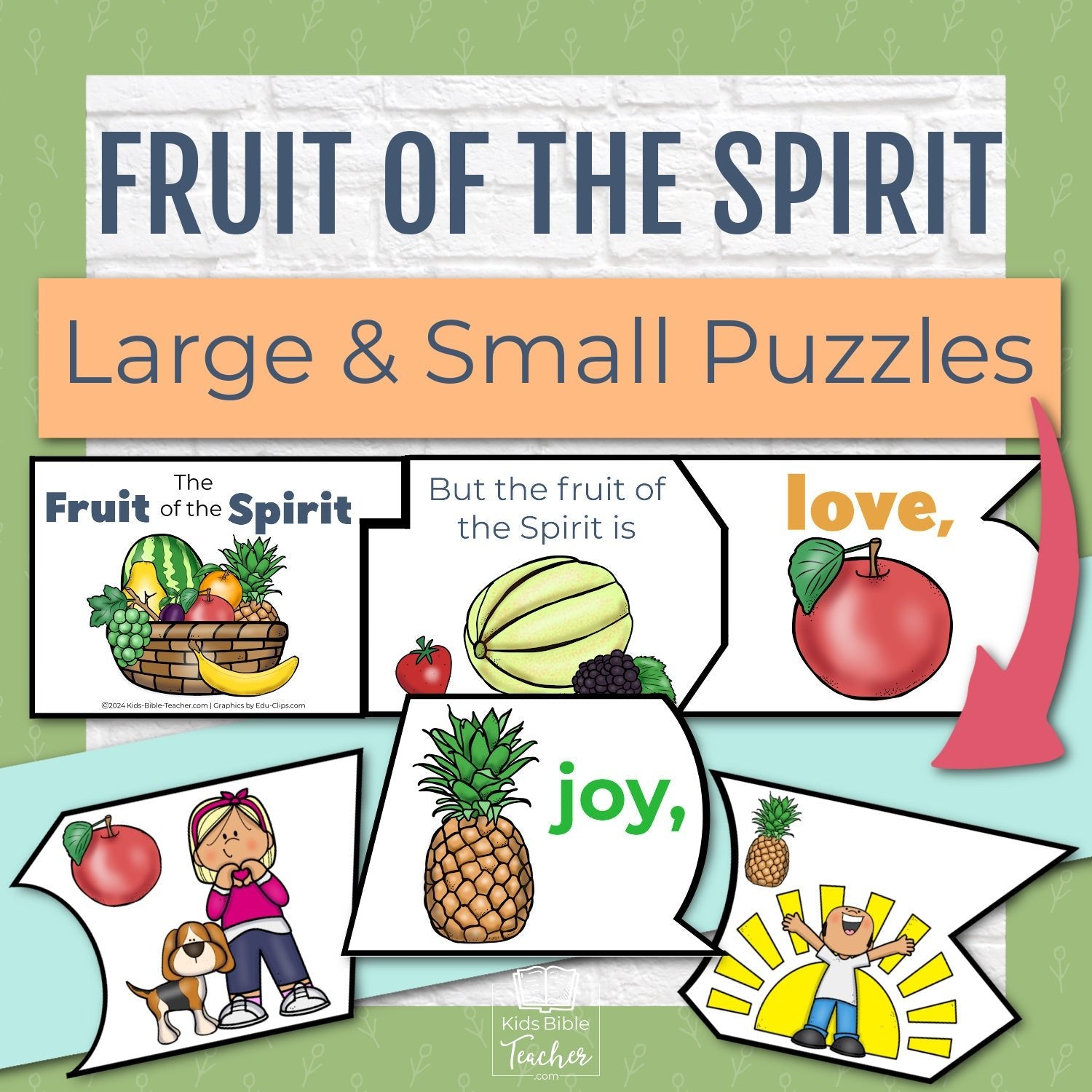 Fruit of the Spirit Puzzle for Kids with Galatians 5:22-23