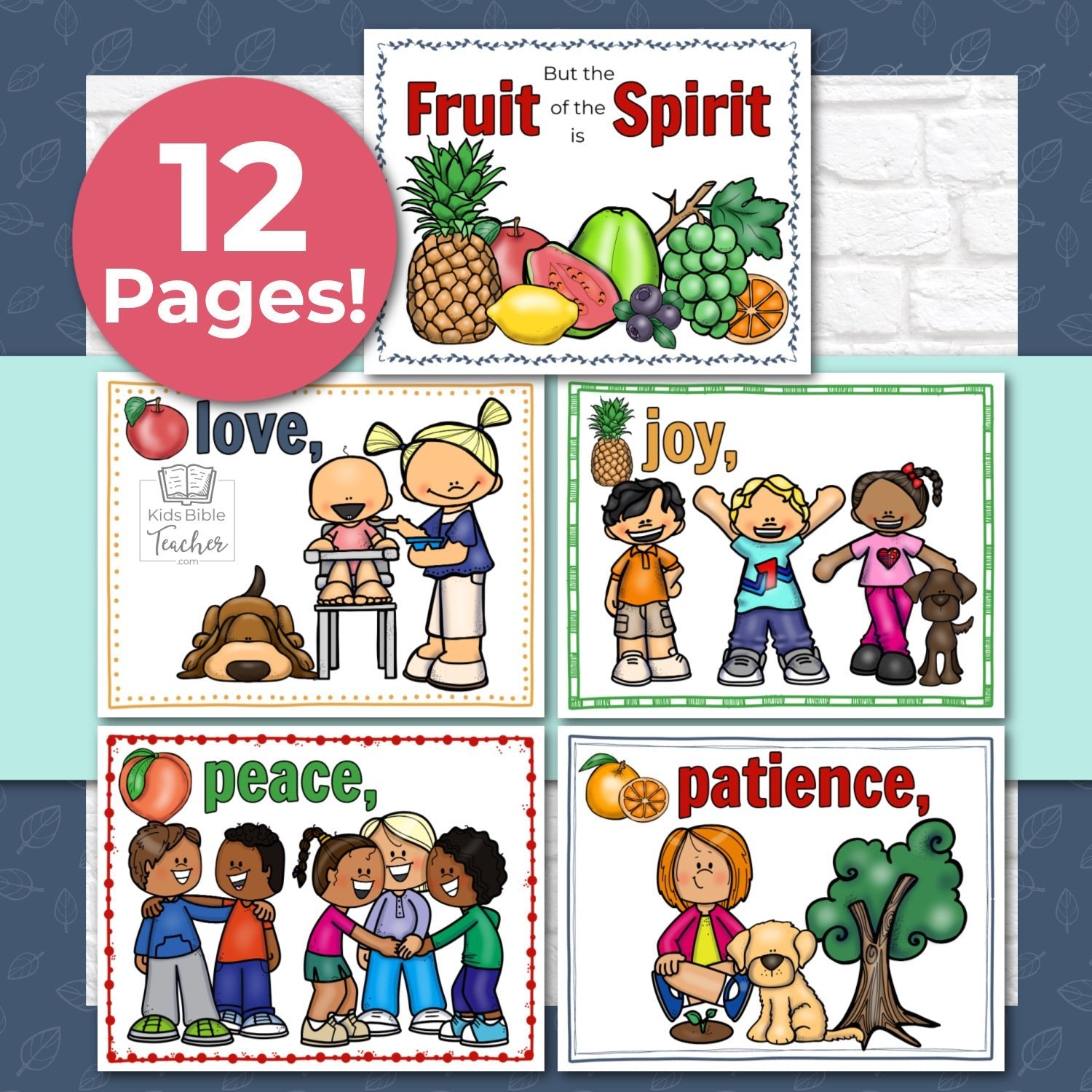 Fruit of the Spirit Teaching Posters and Mini Cards in Full Color