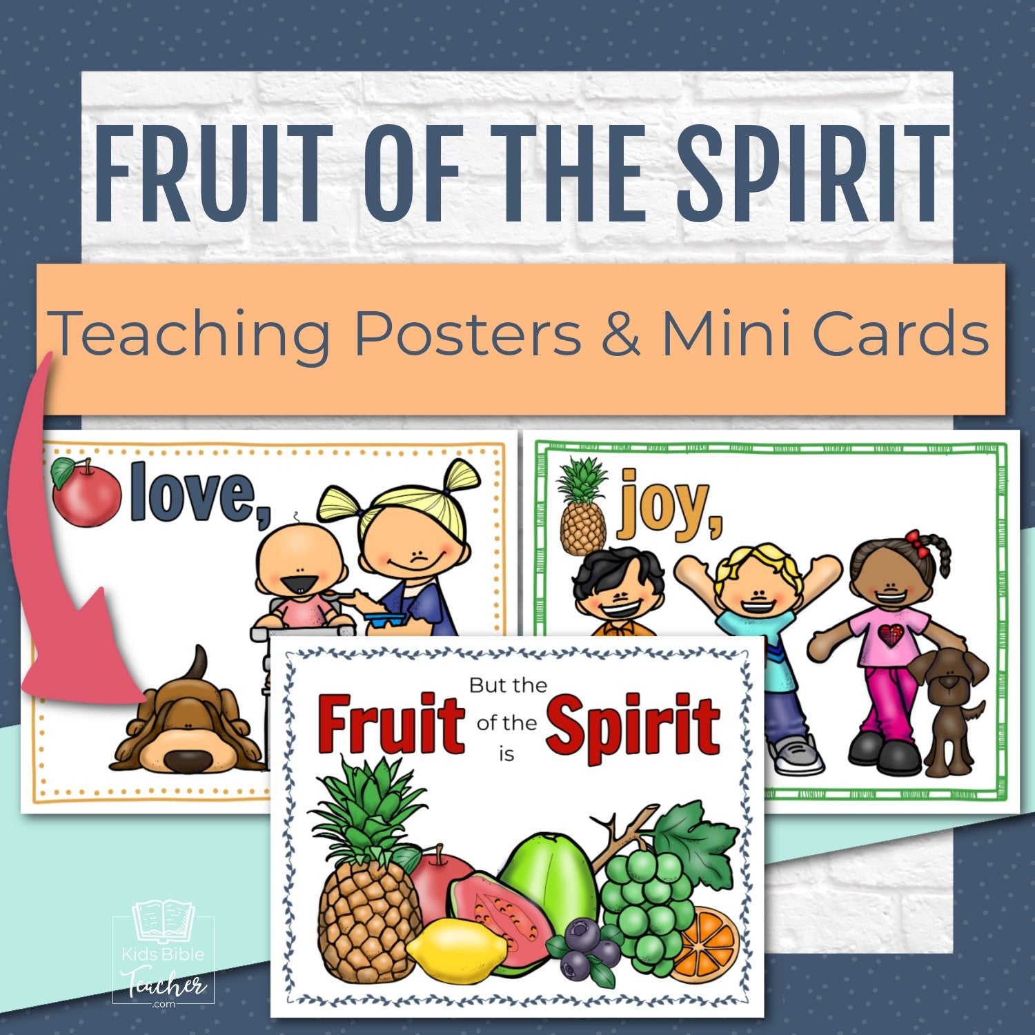 Fruit of the Spirit Teaching Posters and Mini Cards in Full Color