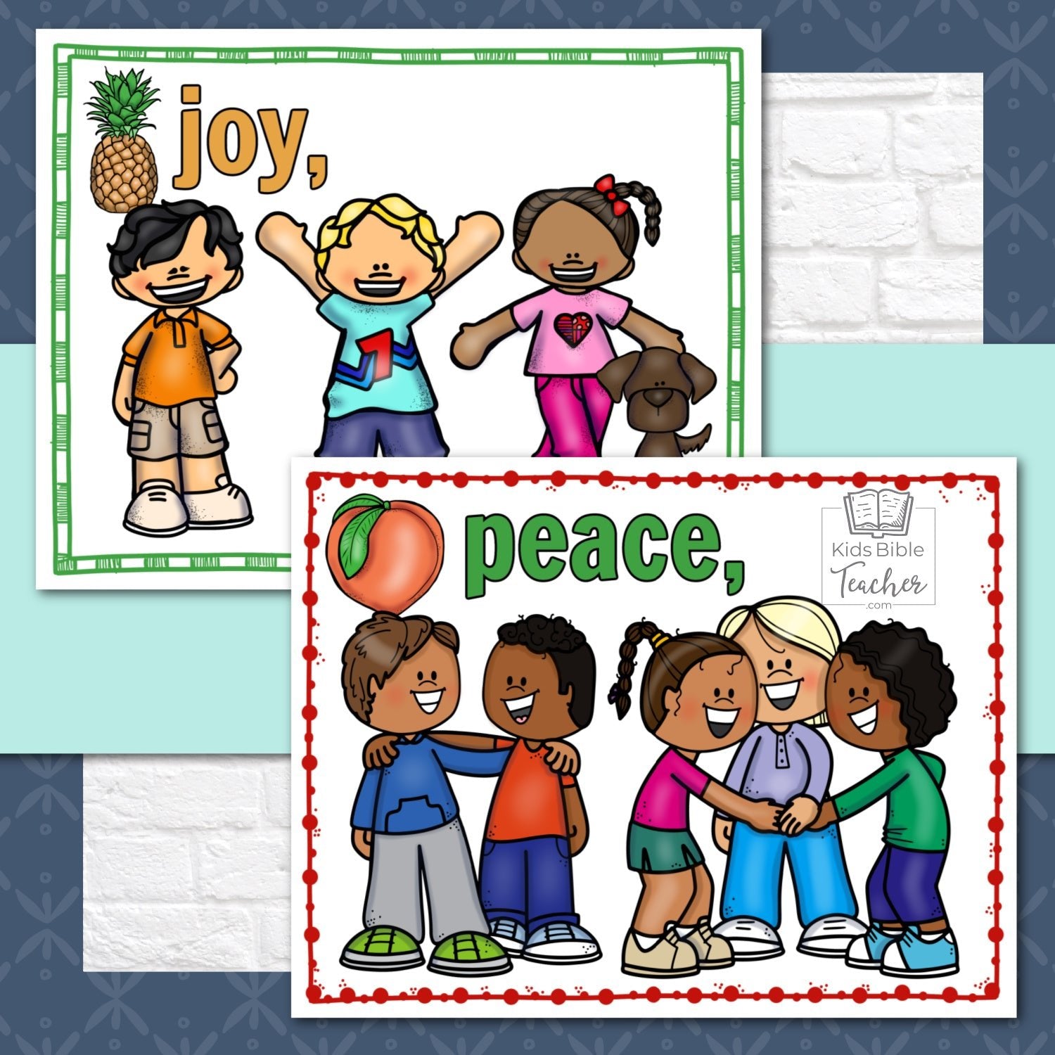 Fruit of the Spirit Teaching Posters and Mini Cards in Full Color