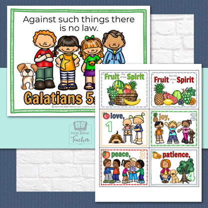 Fruit of the Spirit Teaching Posters and Mini Cards in Full Color