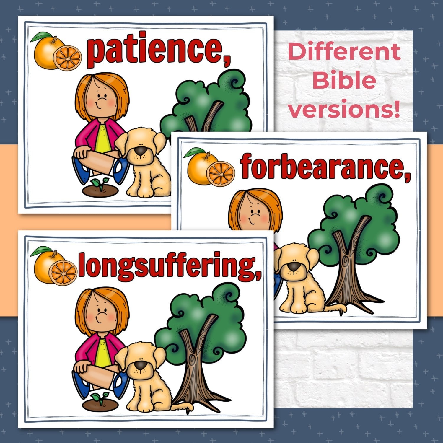 Fruit of the Spirit Teaching Posters and Mini Cards in Full Color