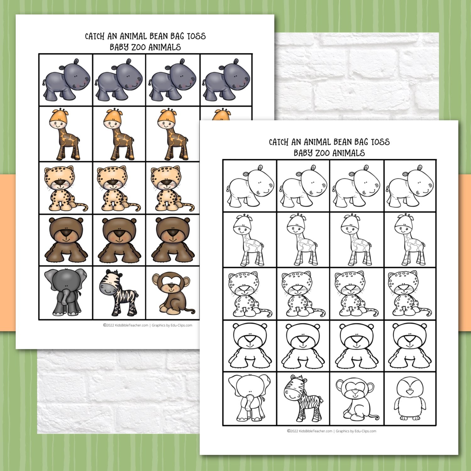 Lesson Review Game - Catch an Animal - BABY ZOO Animal Edition