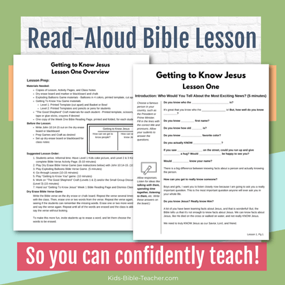 Getting to Know Jesus Complete Bible Lesson