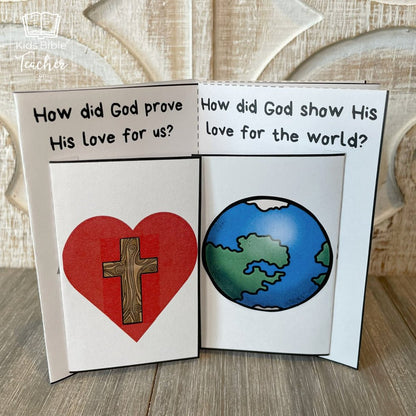 God Loves Me Mini Book Craft for Kids with Bible Verses about God&