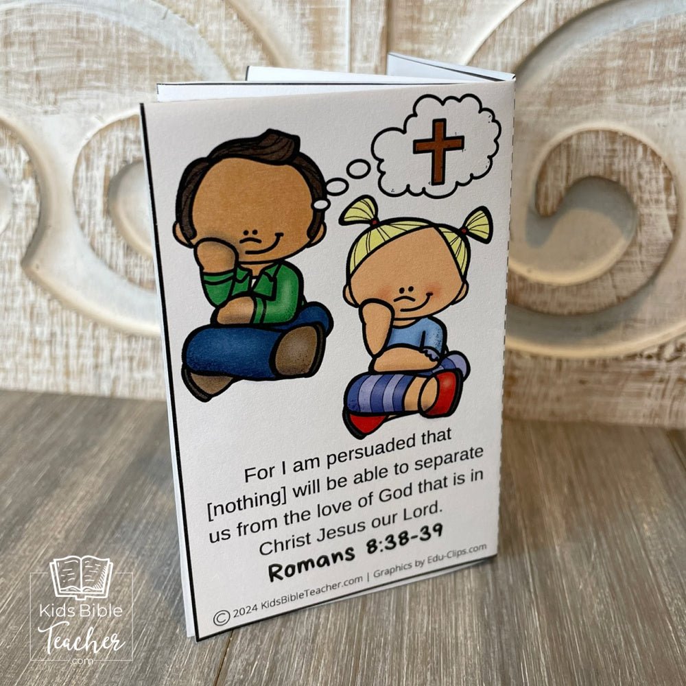 God Loves Me Mini Book Craft for Kids with Bible Verses about God&