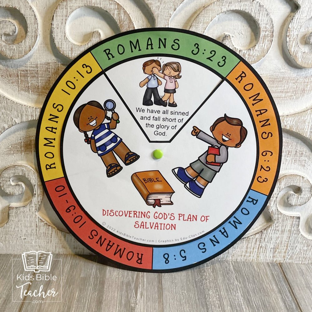 Romans Road Spinner Salvation Bible Craft