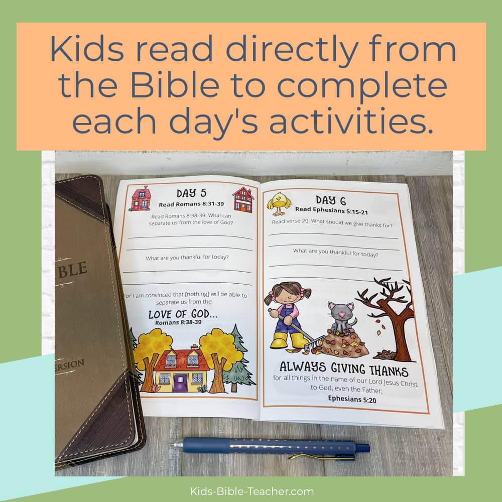 Gratitude Journal Pages with Thanksgiving Bible Verses, UNDATED Version