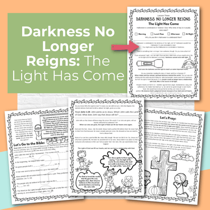 Halloween Bible Study for Kids: A Sweet Opportunity, Seeing the Gospel in Halloween (Printable PDF)
