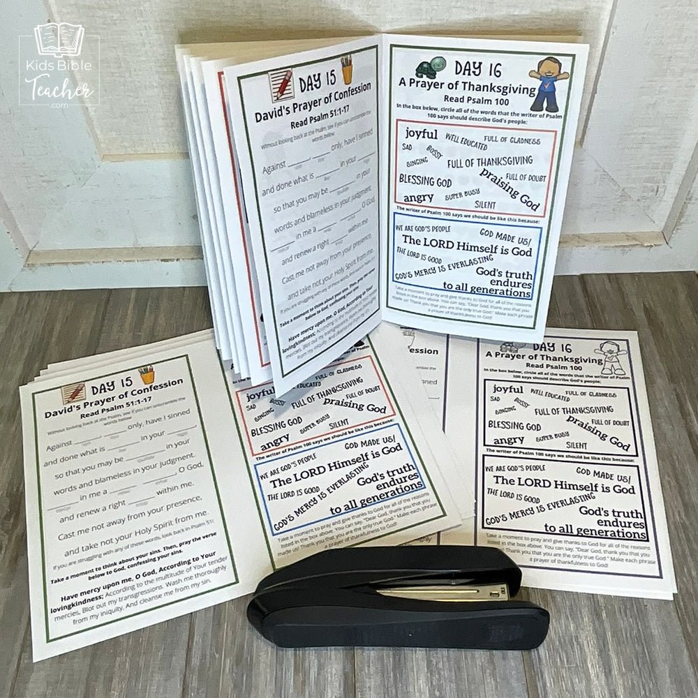 Prayer Journal Pages for Elementary Kids
