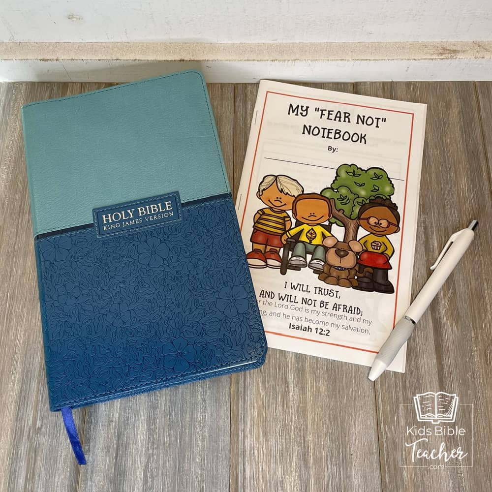 Fear Not Bible Reading Journal Pages for Elementary Kids