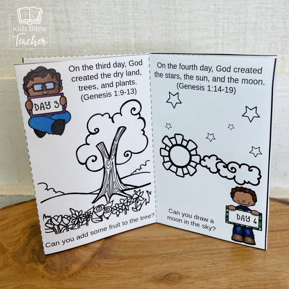 Creation Mini Book Bible Craft for Kids – Kids Bible Teacher