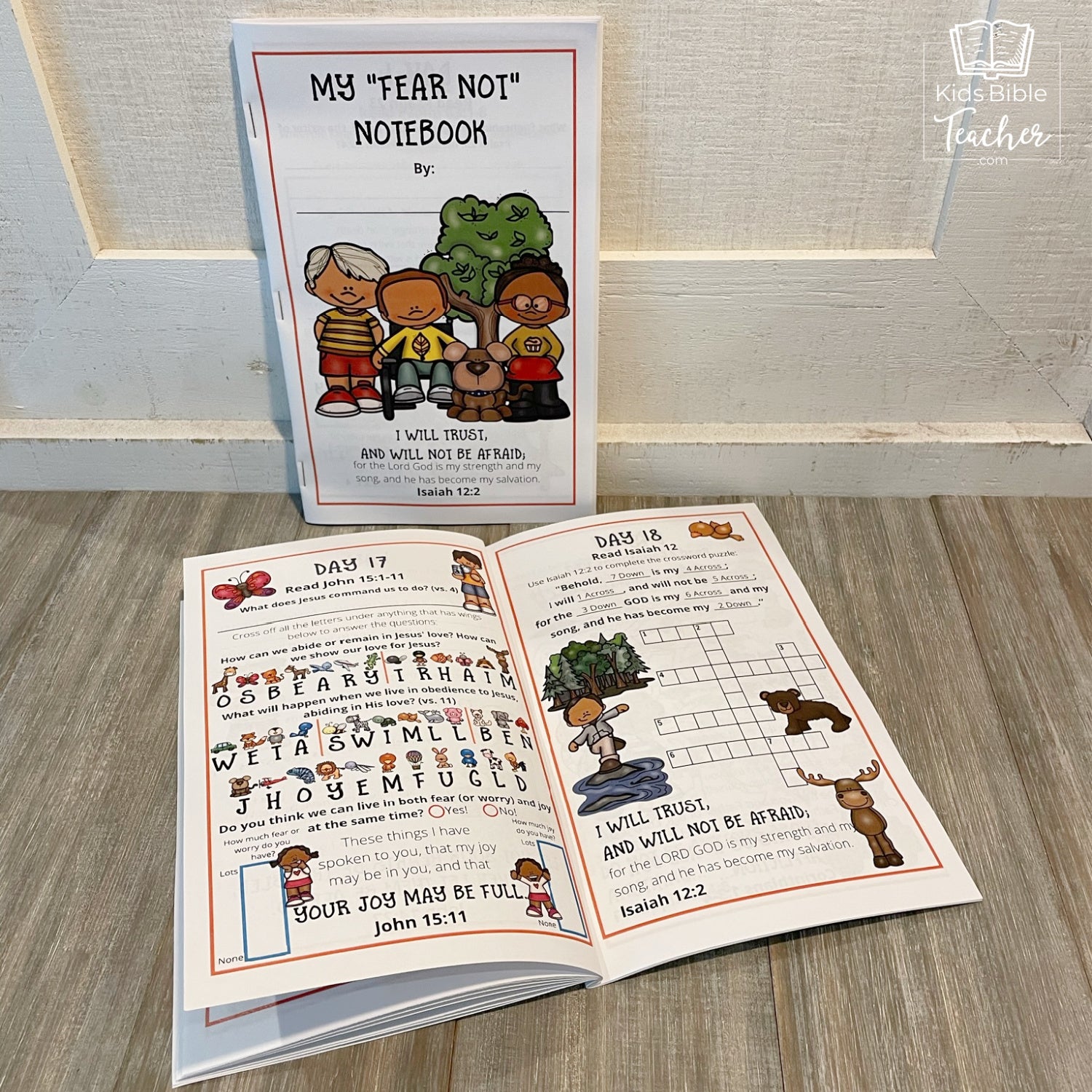 Fear Not Bible Reading Journal Pages for Elementary Kids