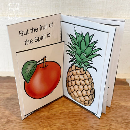 Fruit of the Spirit Mini Book Craft for Kids featuring Galatians 5:22-23