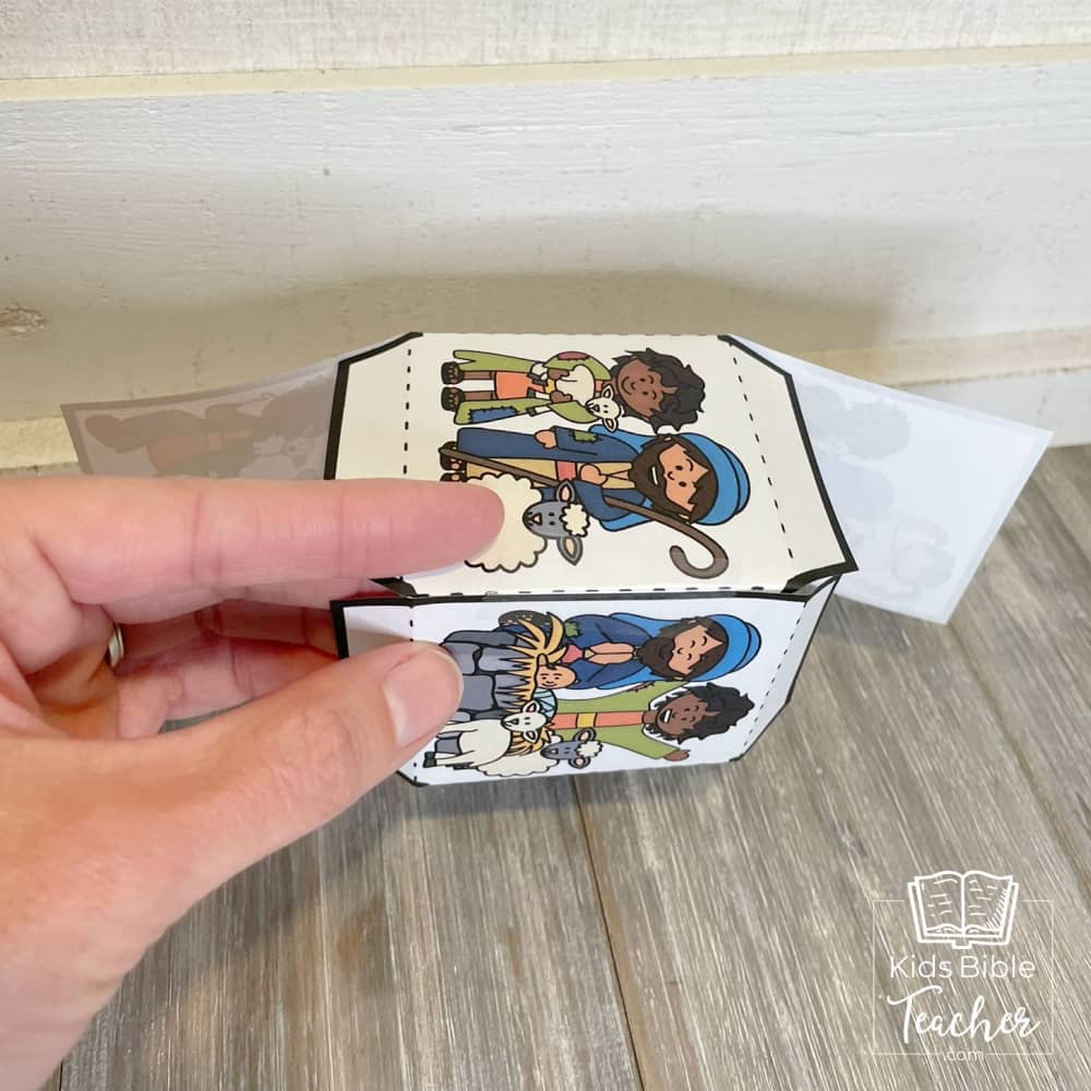 Shepherds and Angels Bible Story Cube Christmas Nativity Craft