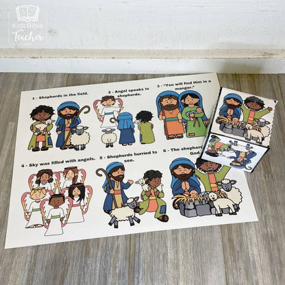 Shepherds and Angels Bible Story Cube Christmas Nativity Craft