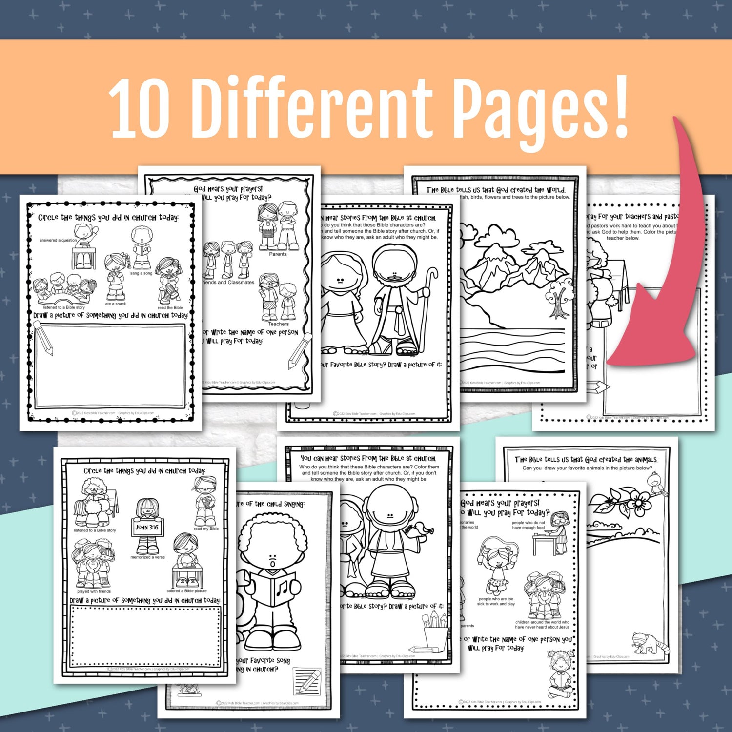 My First Sermon Notes Printables for Preschoolers and Early Readers, Instant Download