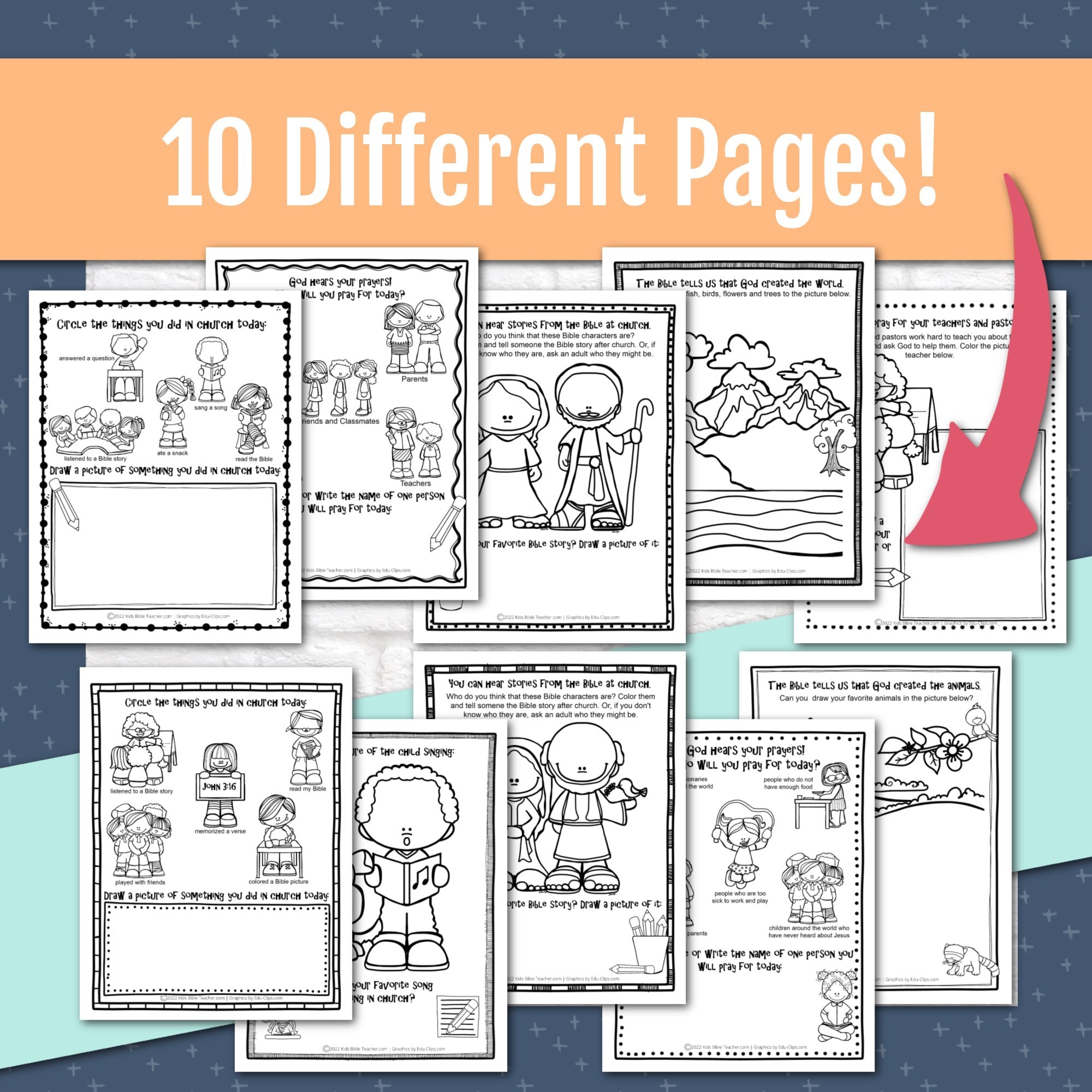 My First Sermon Notes Printables for Preschoolers and Early Readers, Instant Download