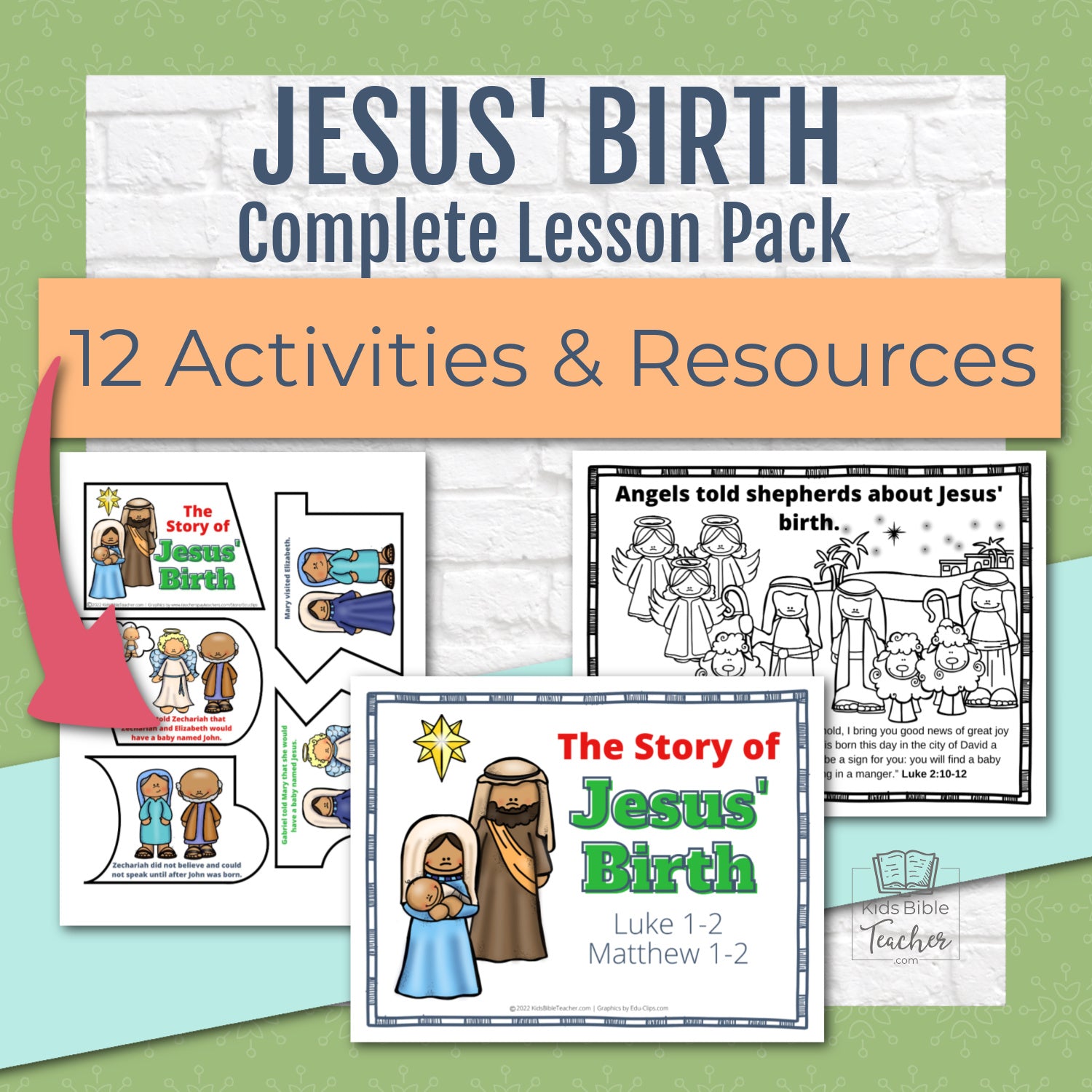 Jesus Birth Complete Nativity Bible Lesson Pack for the Advent Christm ...