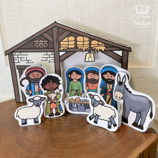 Jesus' Birth Paper Nativity Scene Craft for Christmas | Advent Christm ...