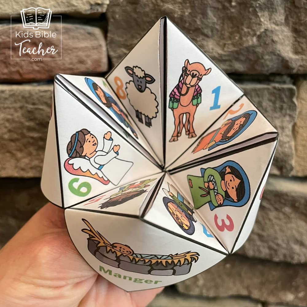 Jesus' Birth Origami Finger Puzzle for Christmas – Kids Bible Teacher